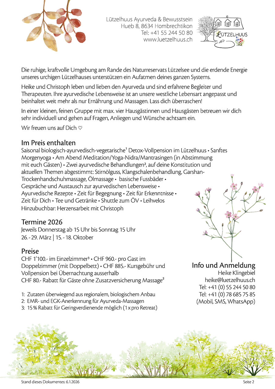 Ayurveda Detox Retreat 3 Tage