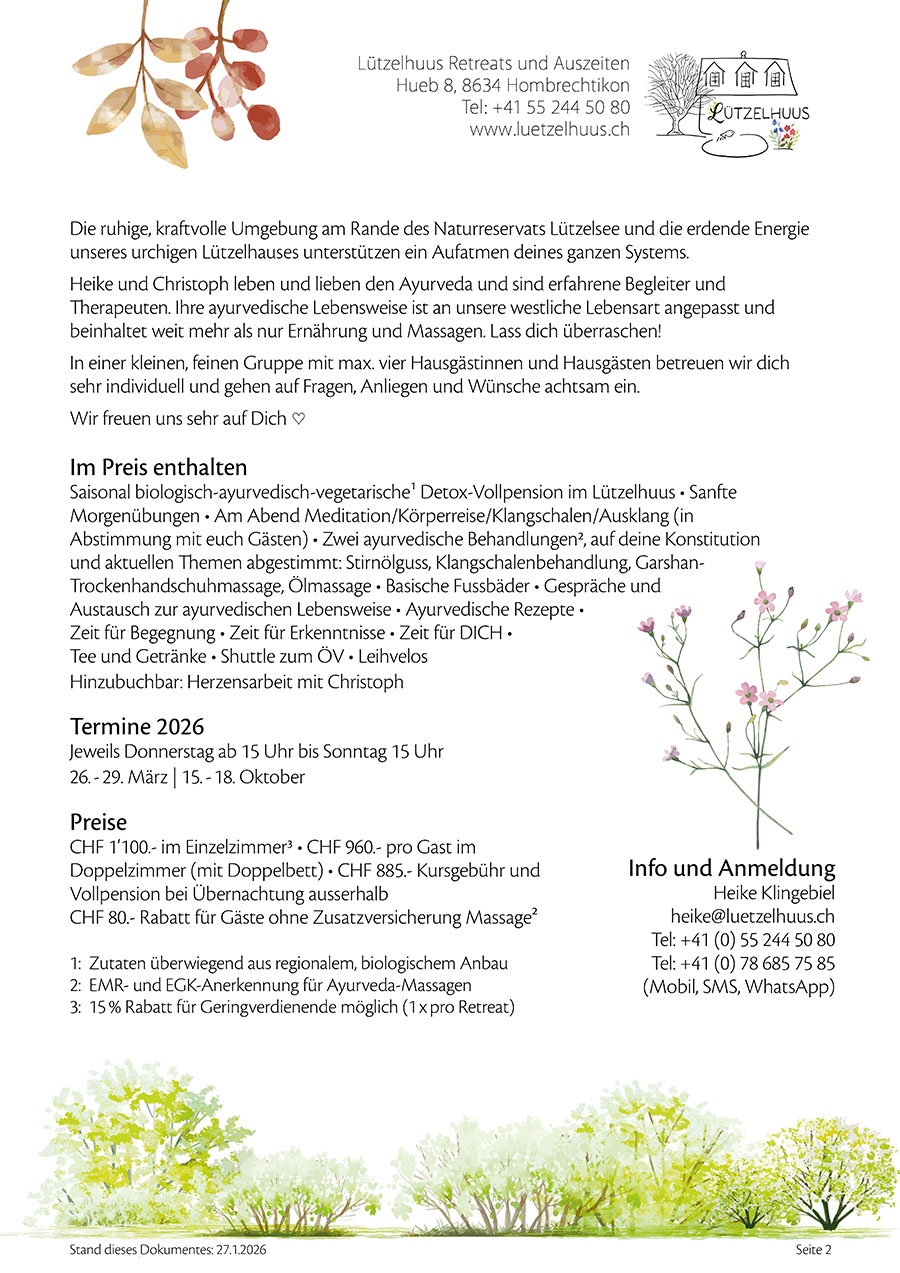 Ayurveda Detox Retreat 3 Tage